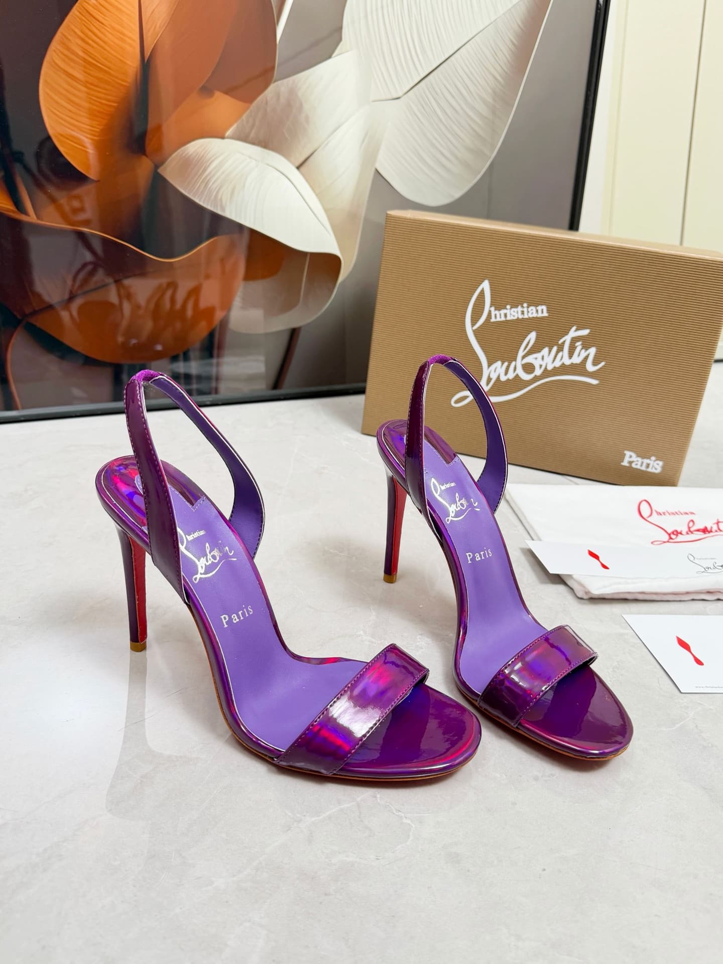 Christian Louboutin Loubigirl patent leather sandals