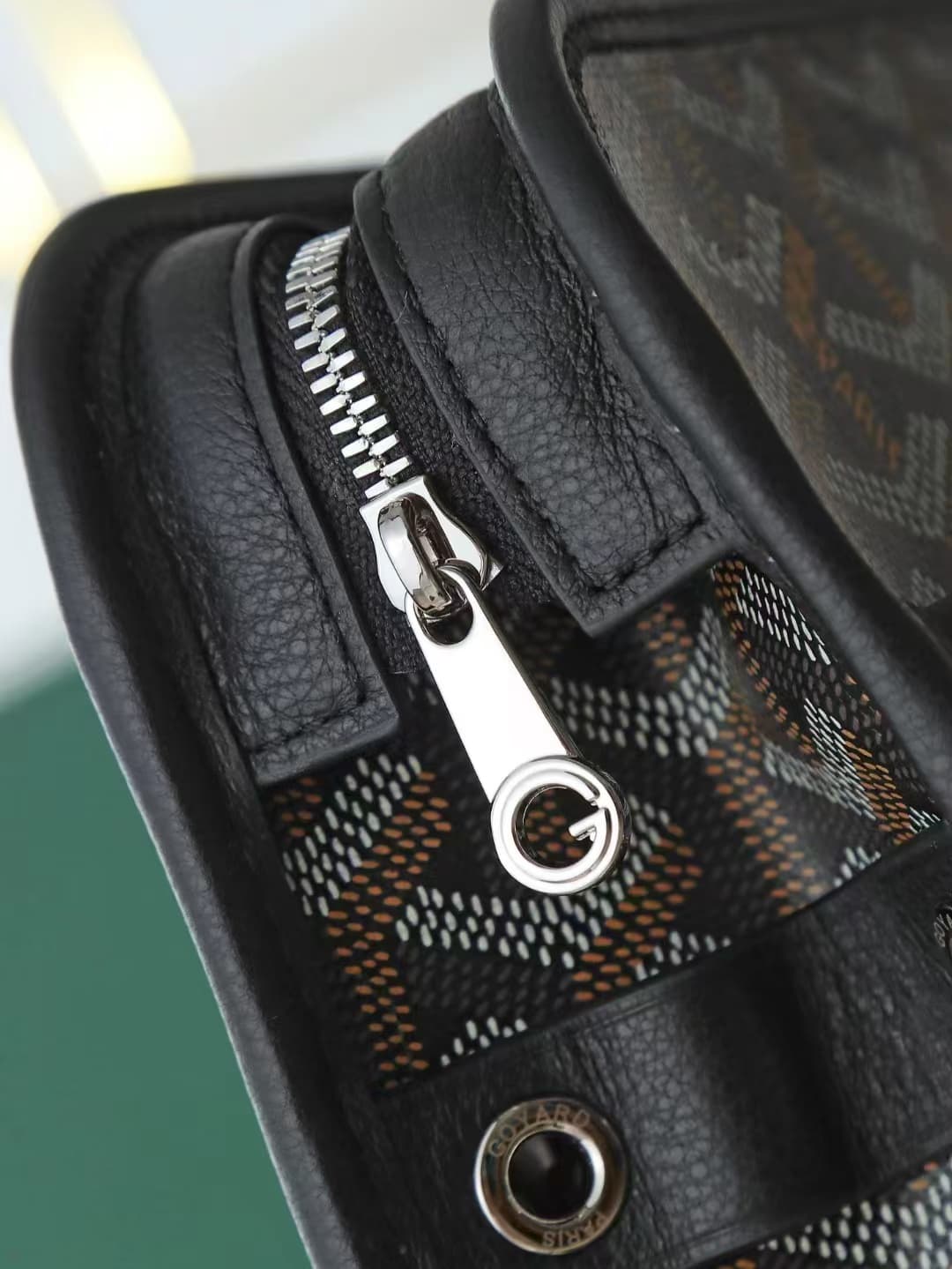 Goyard Jouvence Toiletry Bag in Black Goyardine Canvas High