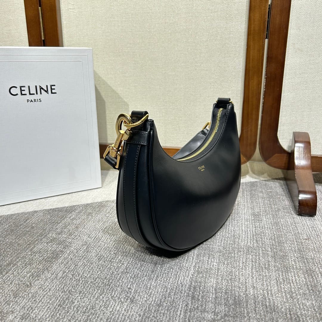 Celine Medium Strap Ava Bag in Smooth Calfskin Black High
