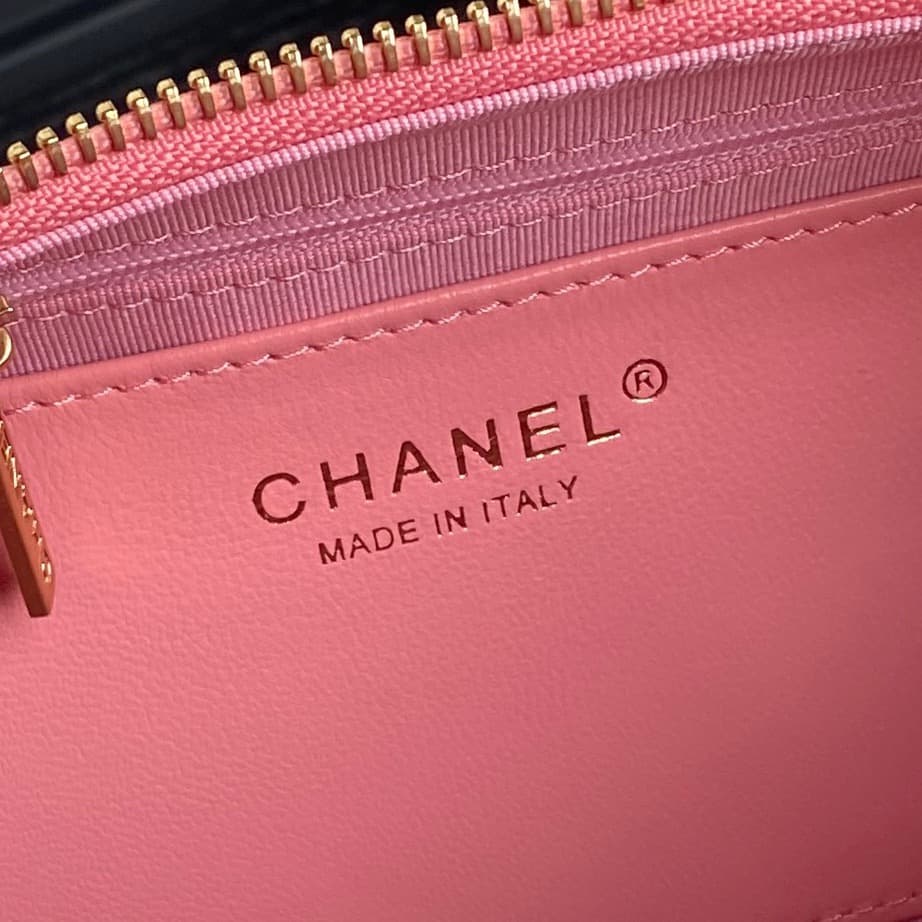 Chanel Trendy Pockets Hobo Bag Lambskin & Gold Metal Pink AS5302 A