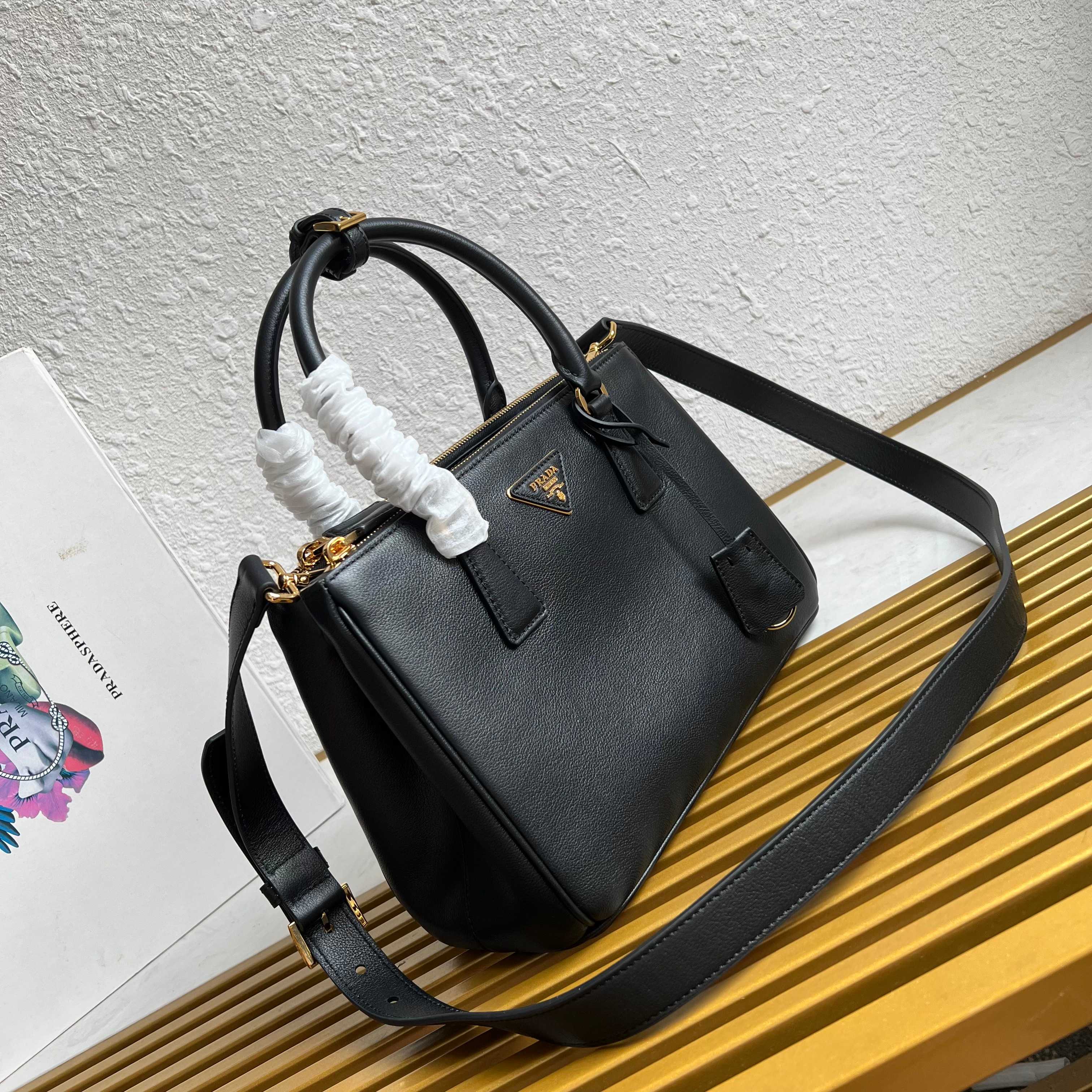 Prada Galleria small Saffiano leather bag 1BA896 Black High