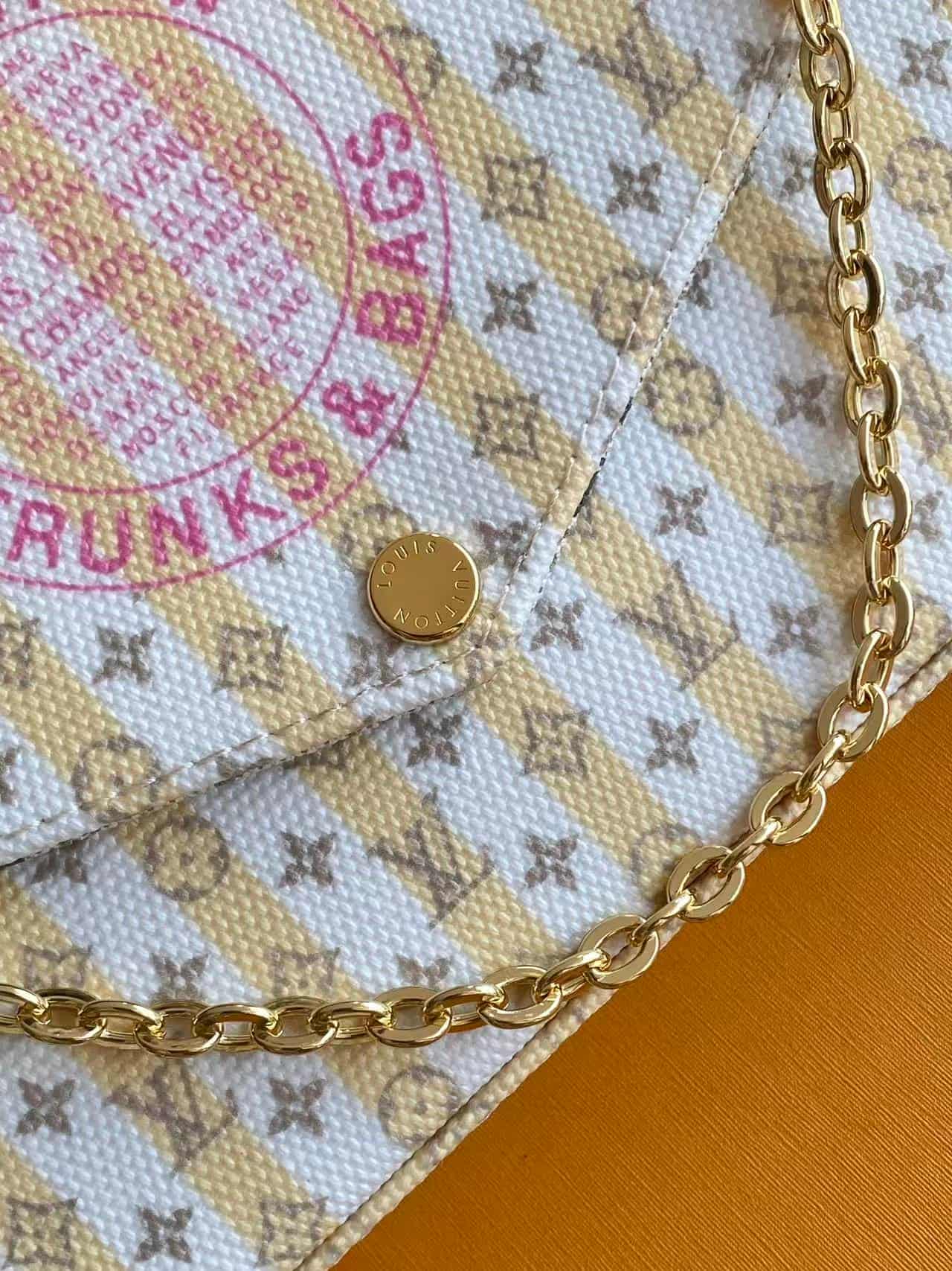 Louis Vuitton Pochette Félicie LV Stamp Banana Coated canvas M29471 High