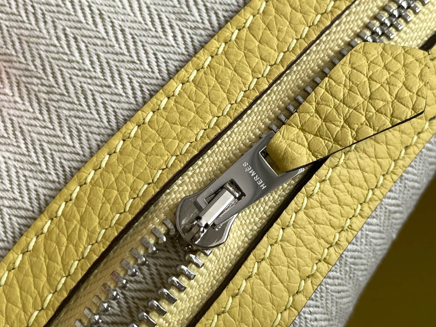 Hermes Garden Party 23 bag in Jaune Poussin Togo Leather WAX High