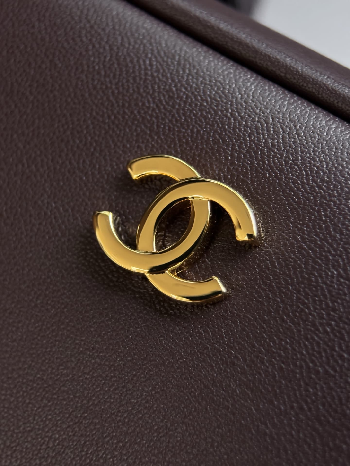 Chanel Mini Bowling Bag Calfskin & Gold-Tone Metal Coffee AP5528 A