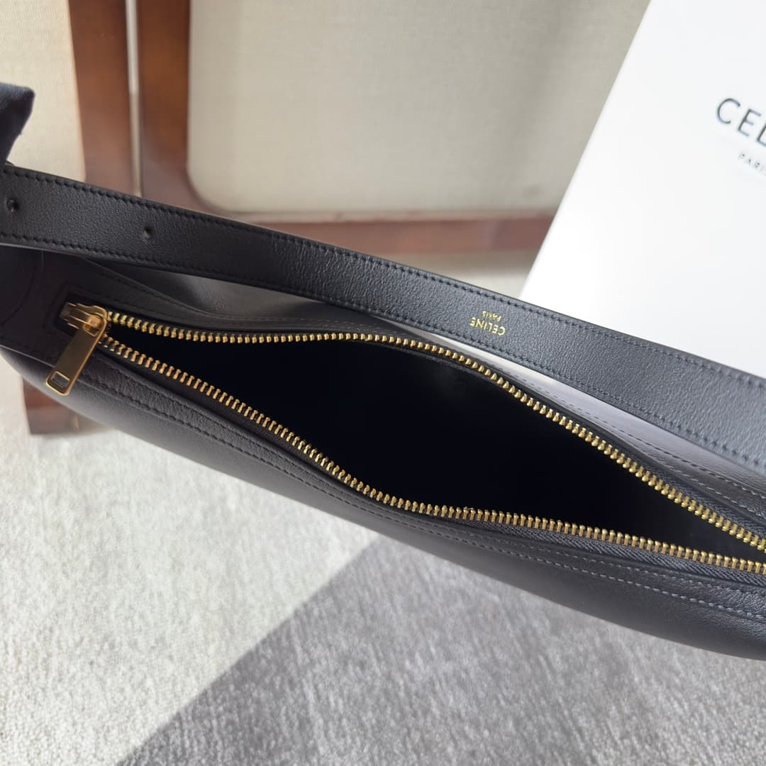 Celine Heloise Bag in Black Supple Grained Calfskin High