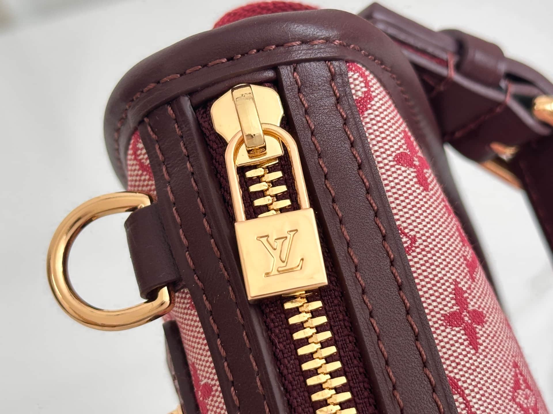 Louis Vuitton Mini Lin Pochette Kathleen Monogram Canvas Cherry-pink M92331 High