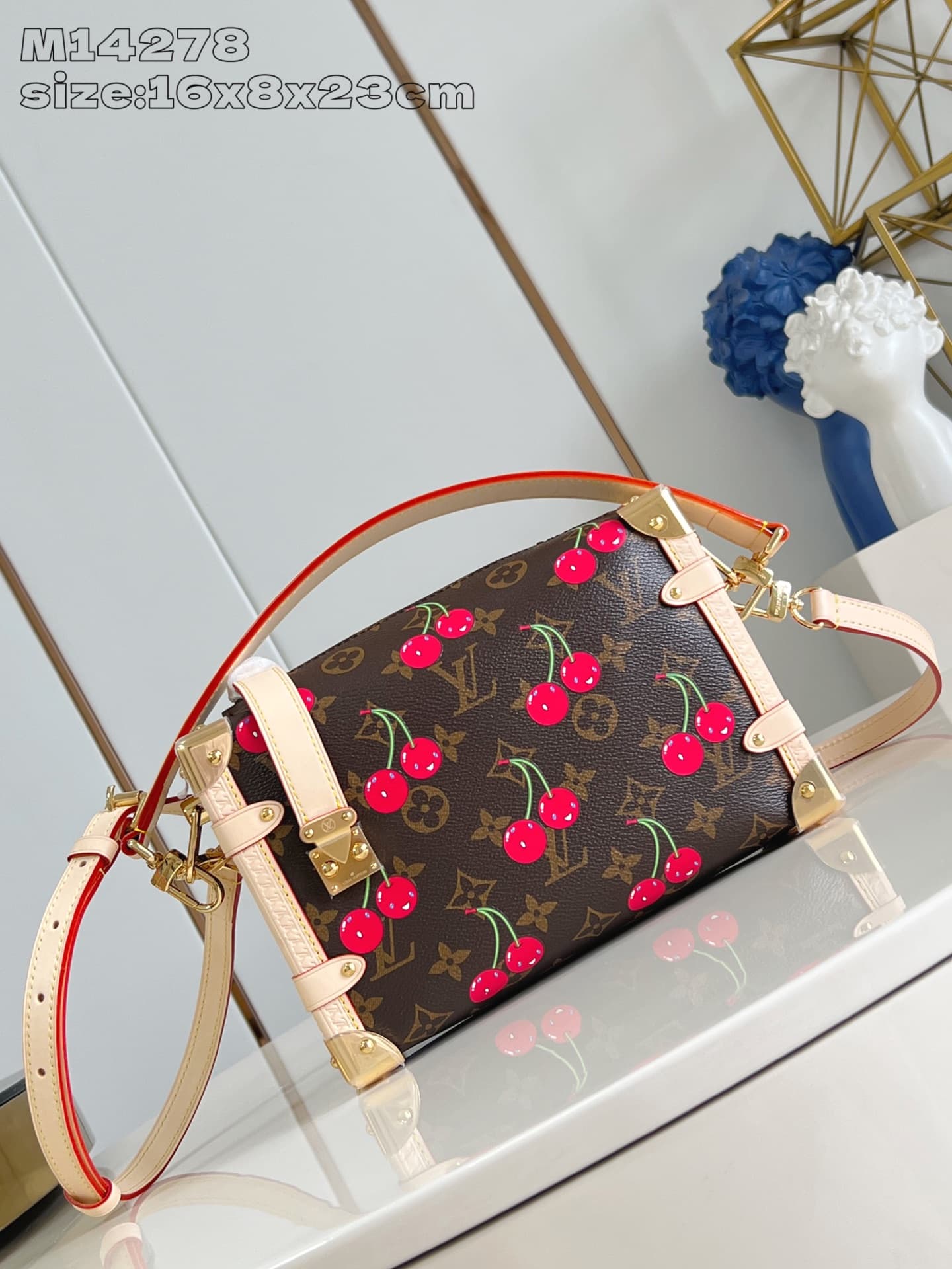 Louis Vuitton x Murakami Side Trunk MM Monogram cherry coated canvas M14278 High