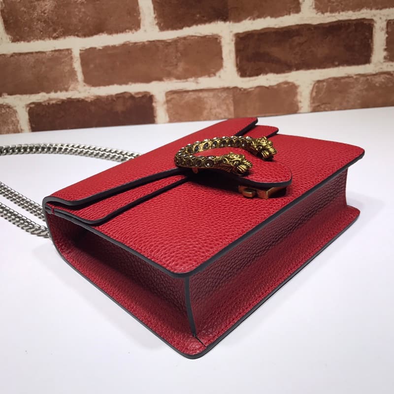 Dionysus Leather mini Bag 421970 Red High