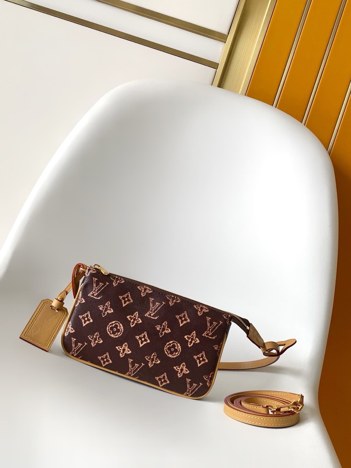 Louis Vuitton Pochette Accessoires Dark Chocolate Monogram Origine Ebene canvas M27718 High