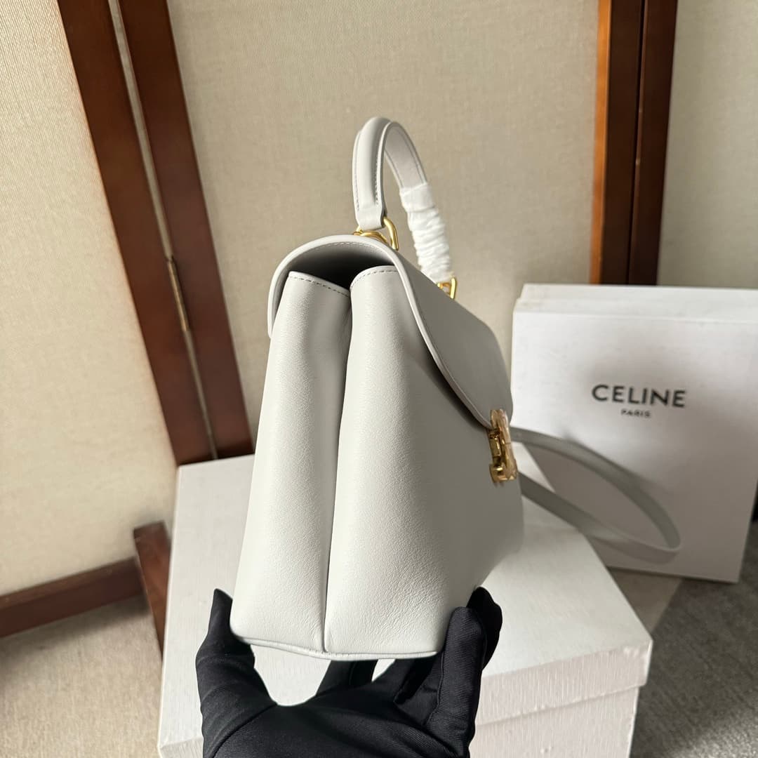 Celine Small Nino bag in Light Grey Supple Calfskin High