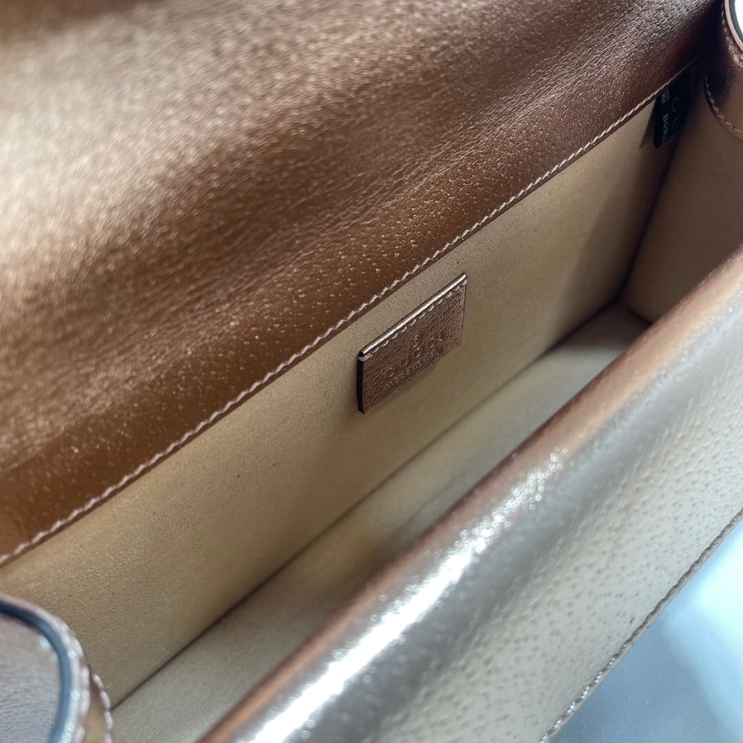 Dionysus small shoulder bag 731782 Leather rose gold high