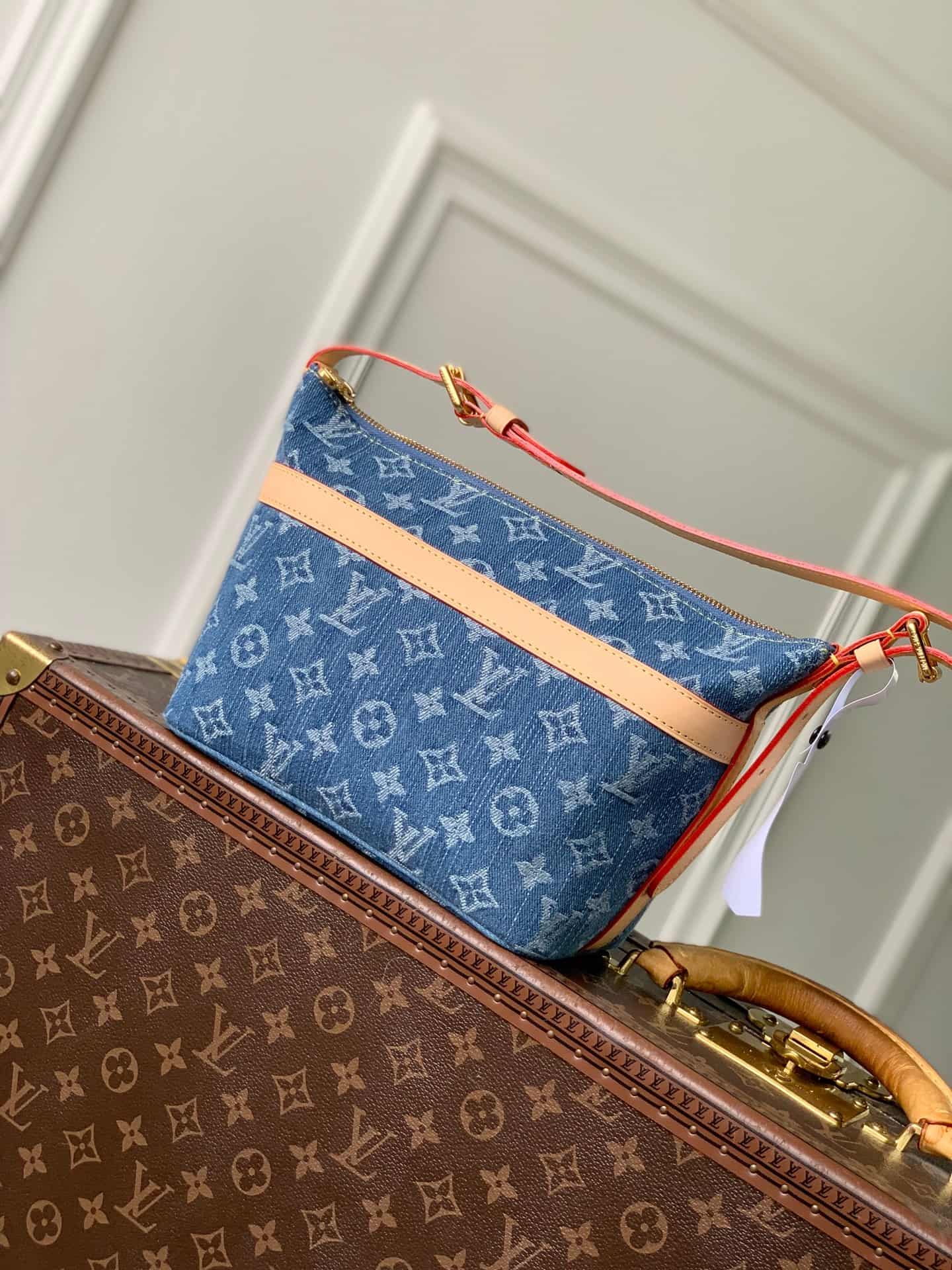 Louis Vuitton Cruiser Toiletry Bag Monogram Blue Denim M27945 High