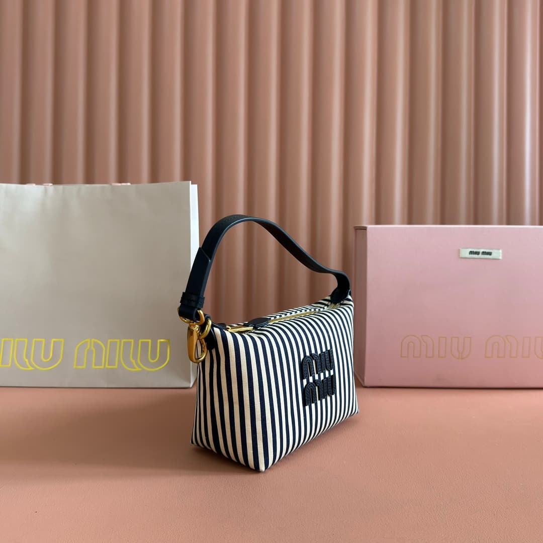 Miu Miu Jacquard Striped Pouch 5NE841 High