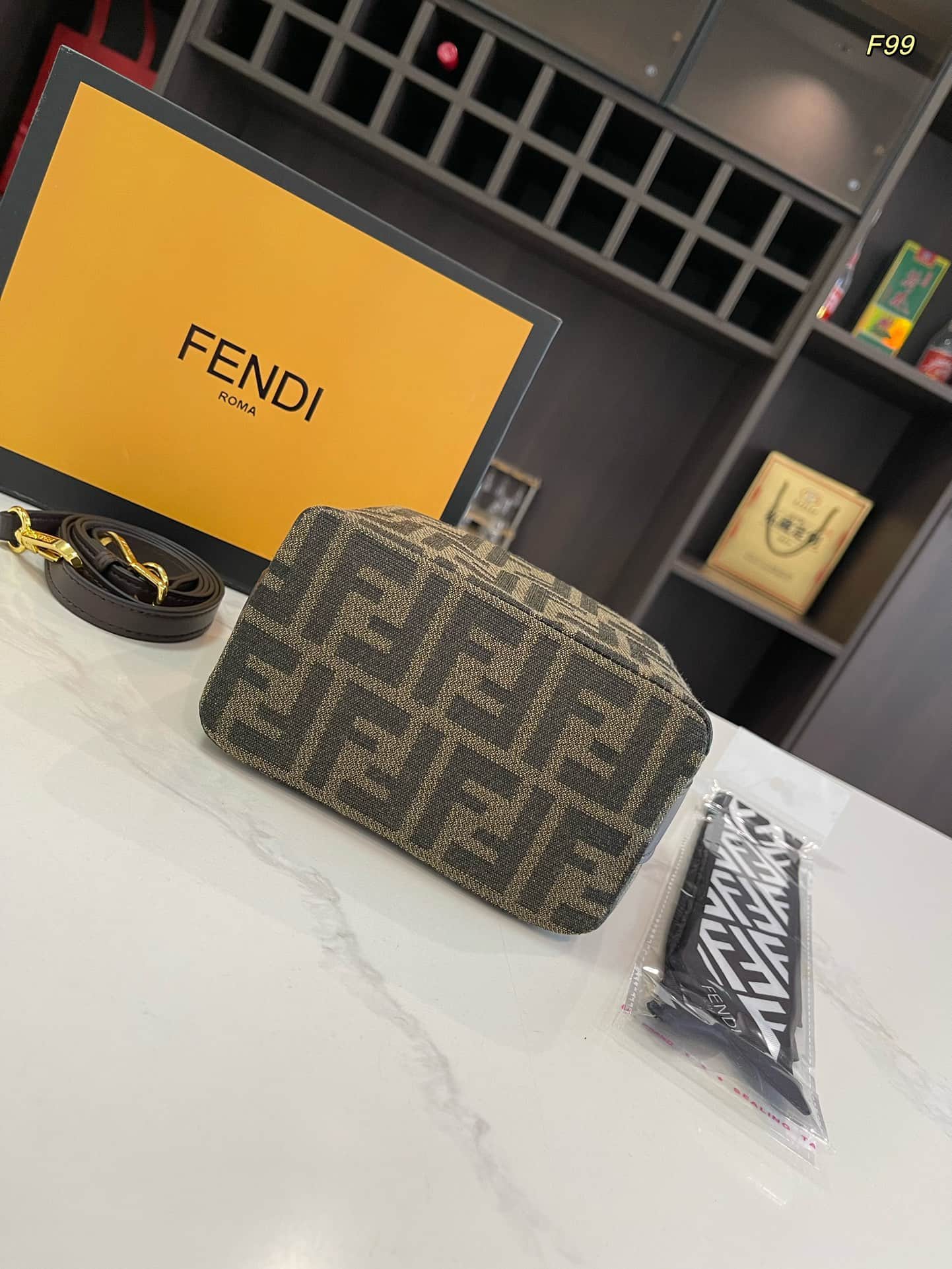 Fendi Zucca Mini Shoulder Bag