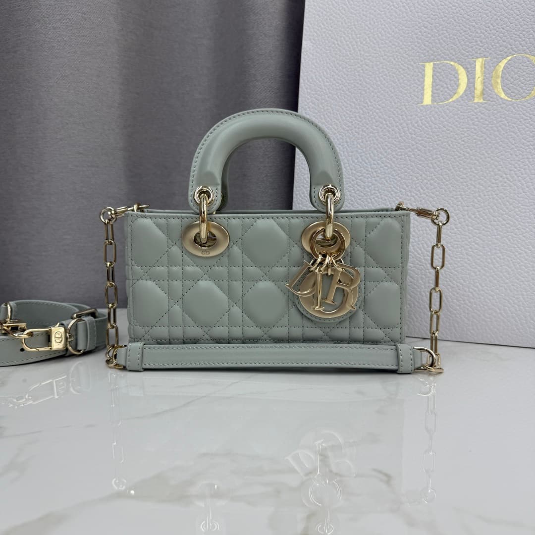 Dior Lady D-Joy Bag Green Cannage Lambskin M0636 High