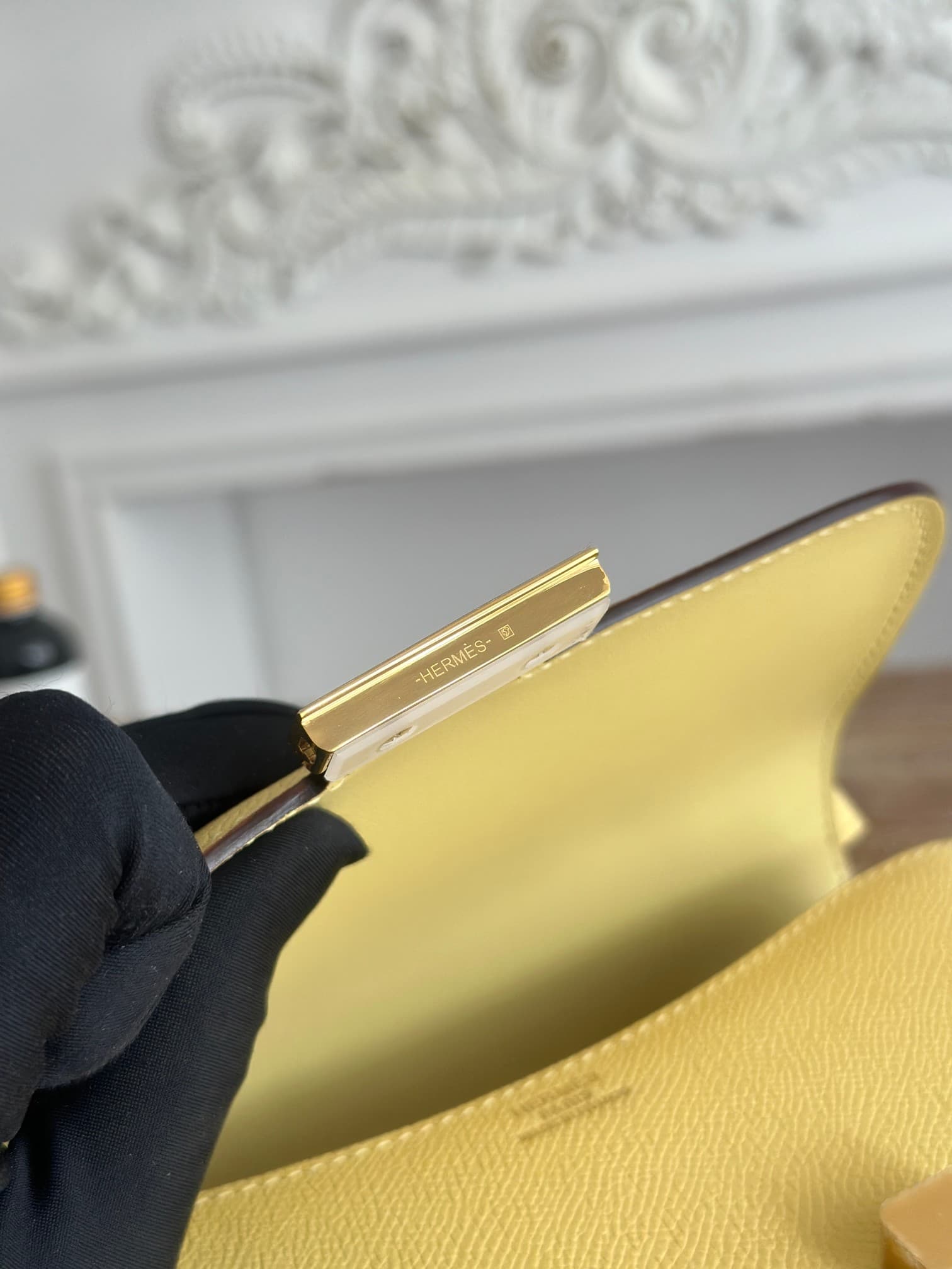Hermes Mini Constance 18cm Epsom Bag WAX Jaune Poussin High