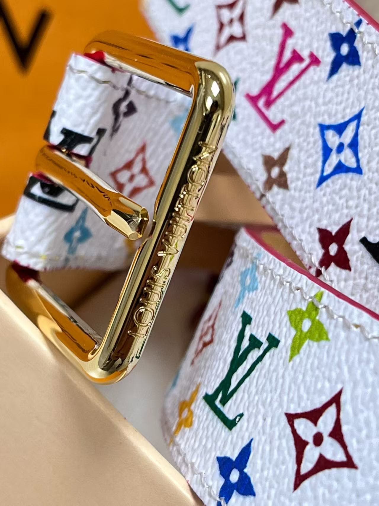 Louis Vuitton x Murakami D-Ring 30mm Belt Monogram Multicolor coated canvas M8981U High
