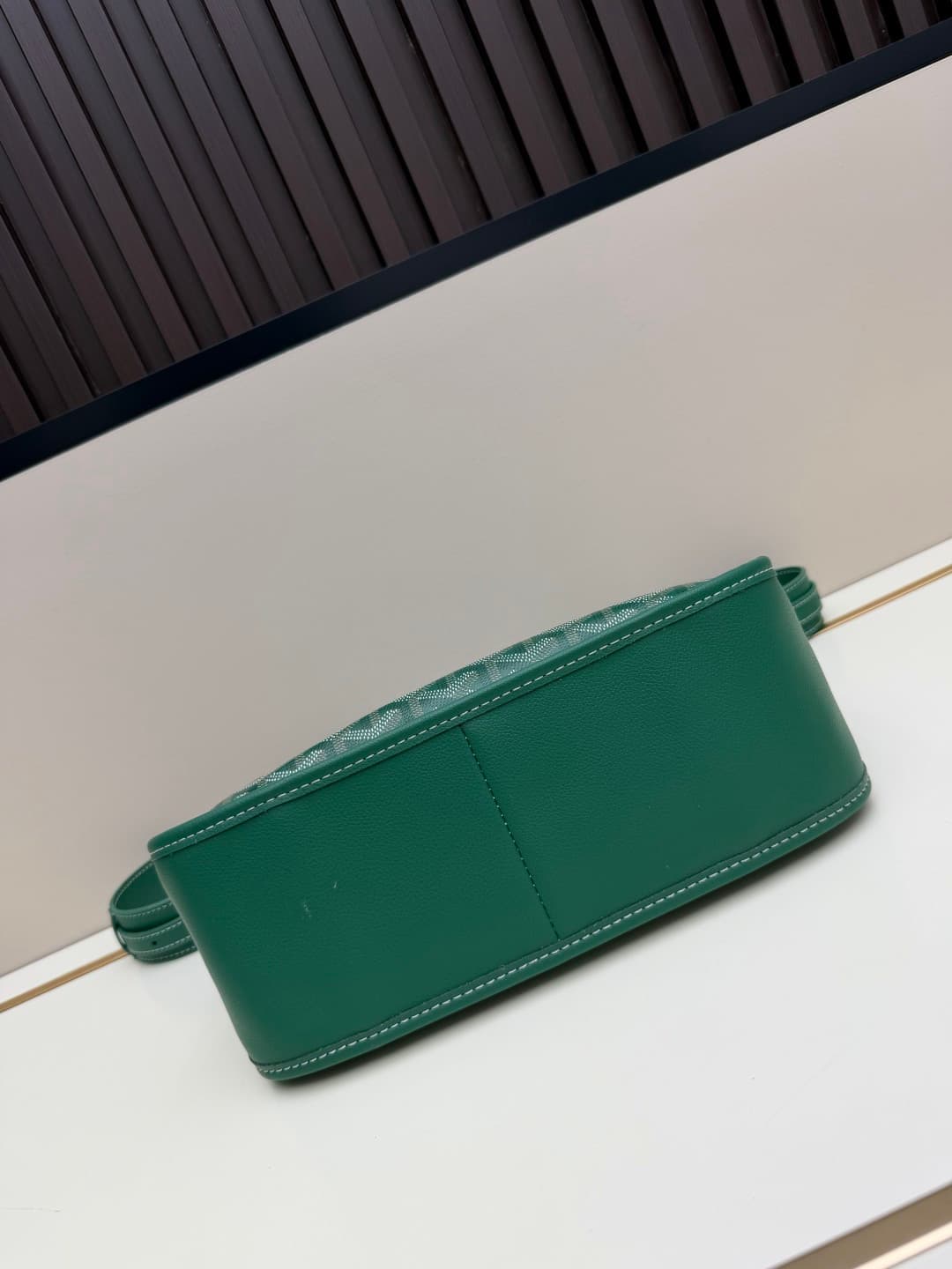 Goyard Musette PM bag in green Goyardine canvas Mid
