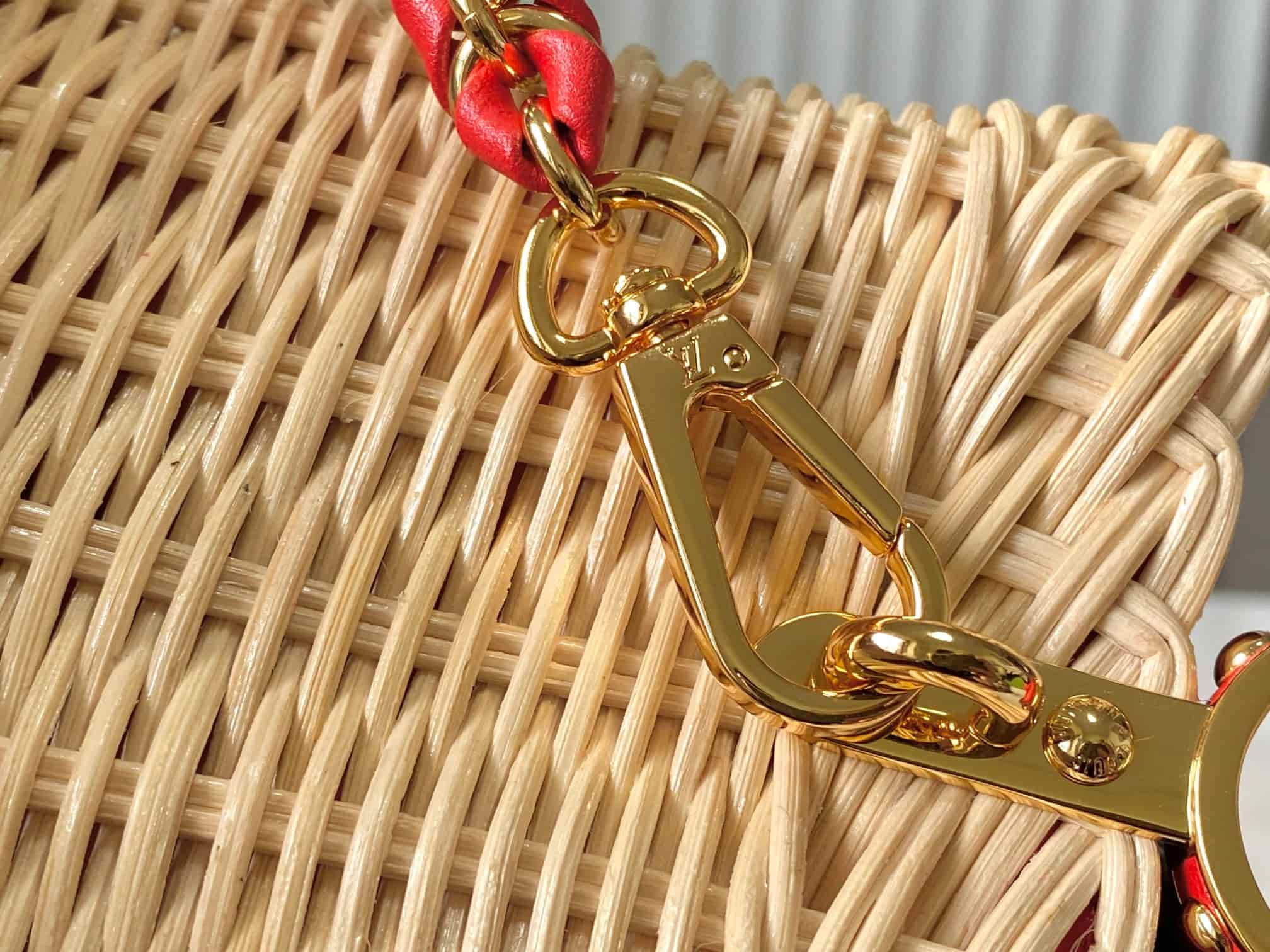 Louis Vuitton x Murakami Capucines Mini Rattan/Cowhide leather/Monogram cherry denim M14295 Top