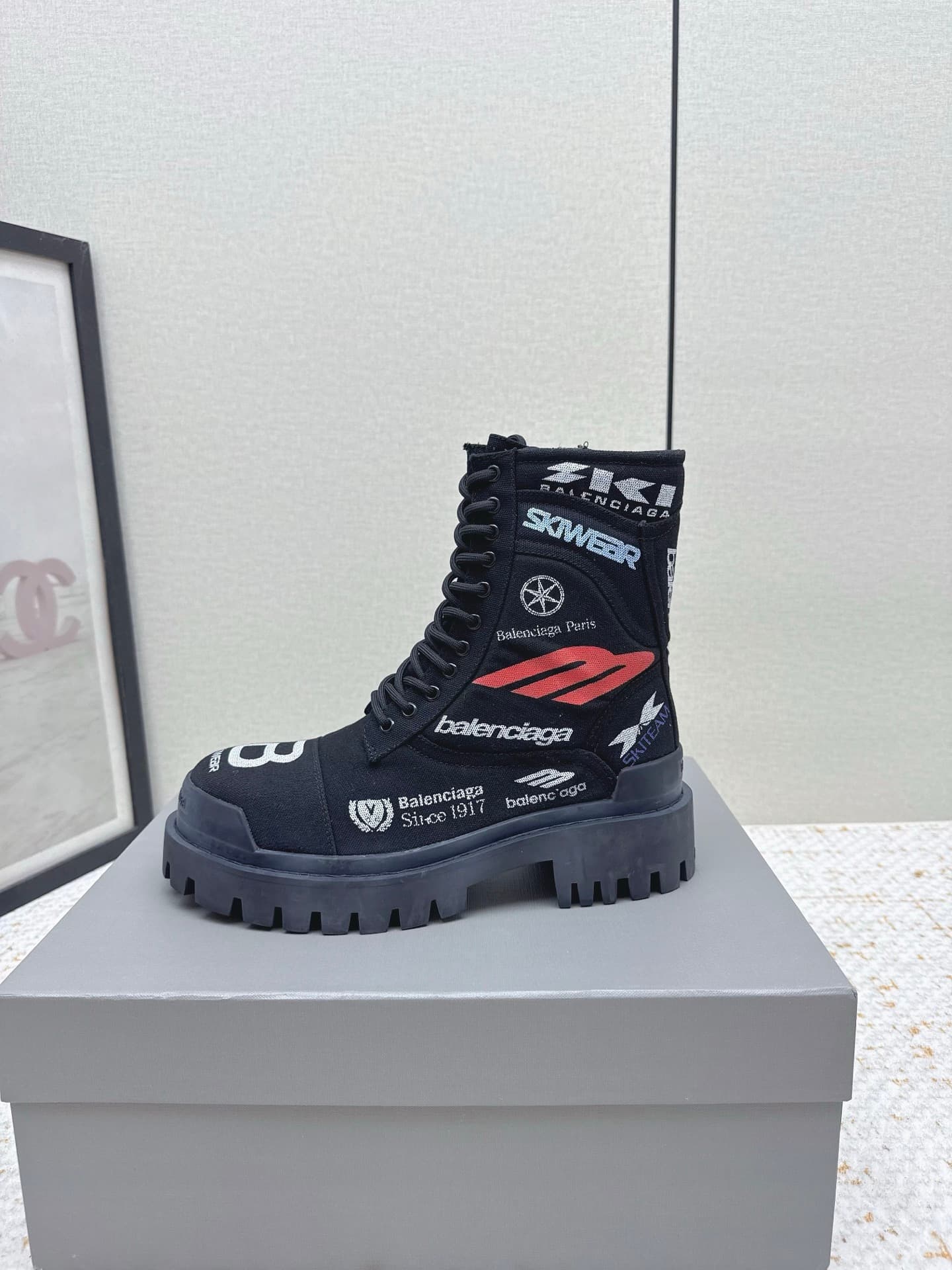 Balenciaga Combat Strike Boots Shoes Men