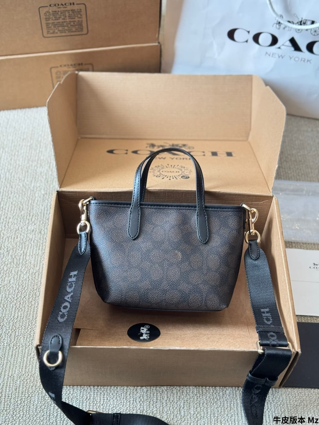 Coach City Mini Tote Bag In Signature Canvas