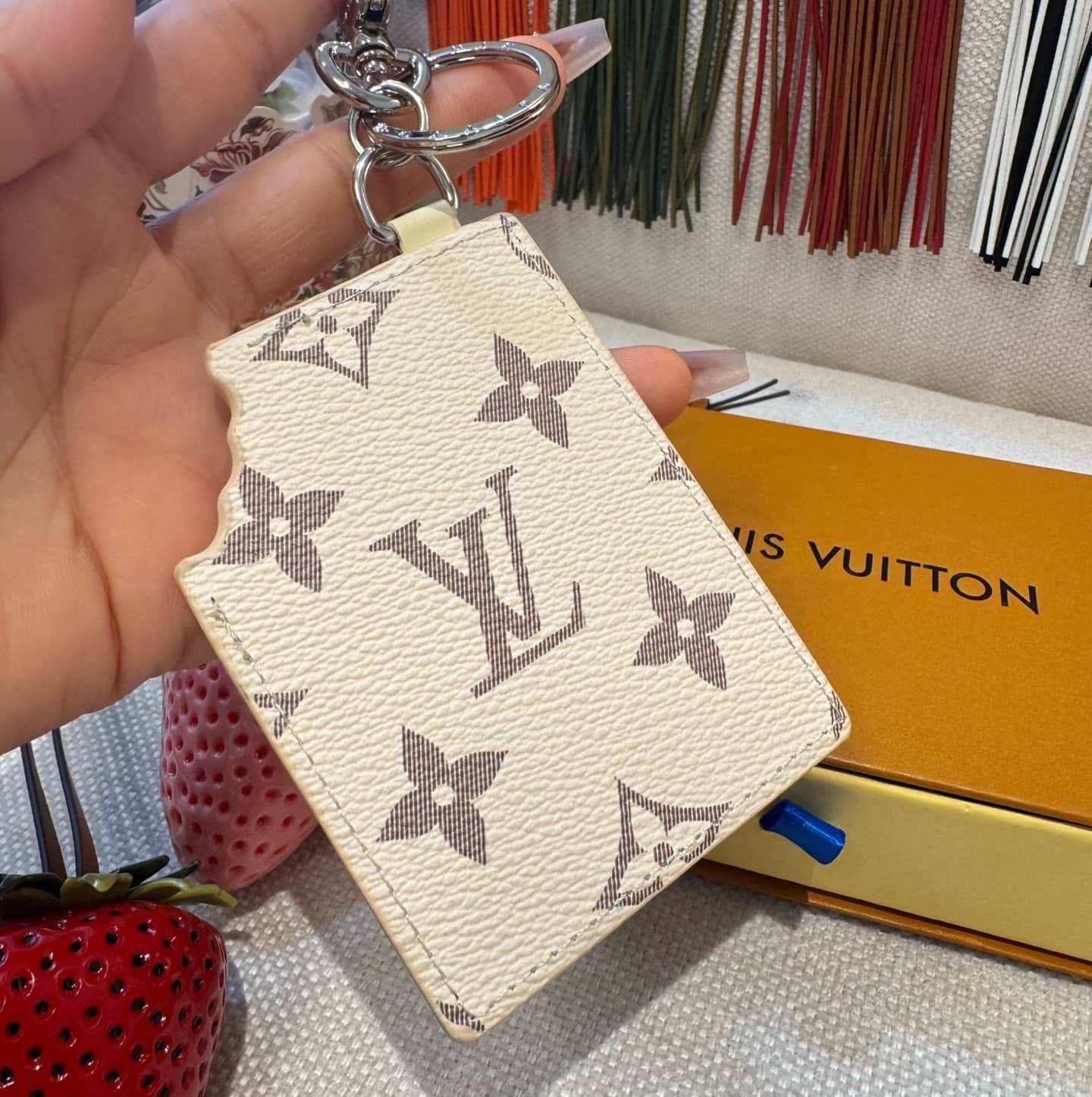 Louis Vuitton Chocolate Bar Key Holder and Bag Charm