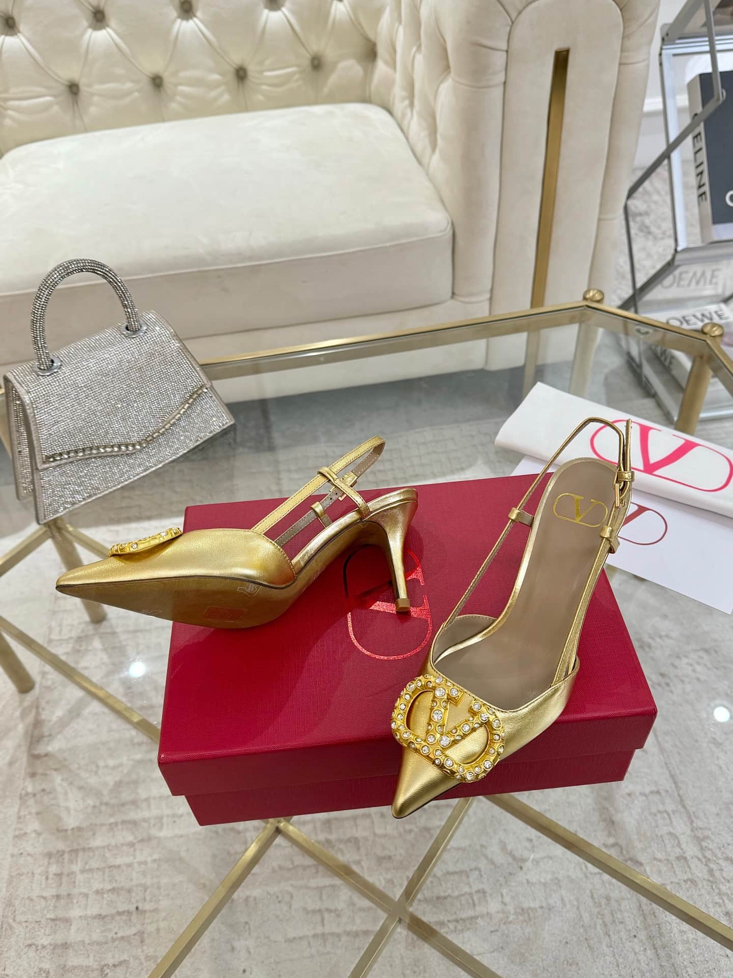 Valentino Vlogo Signature Slingback Pump Shoes Women