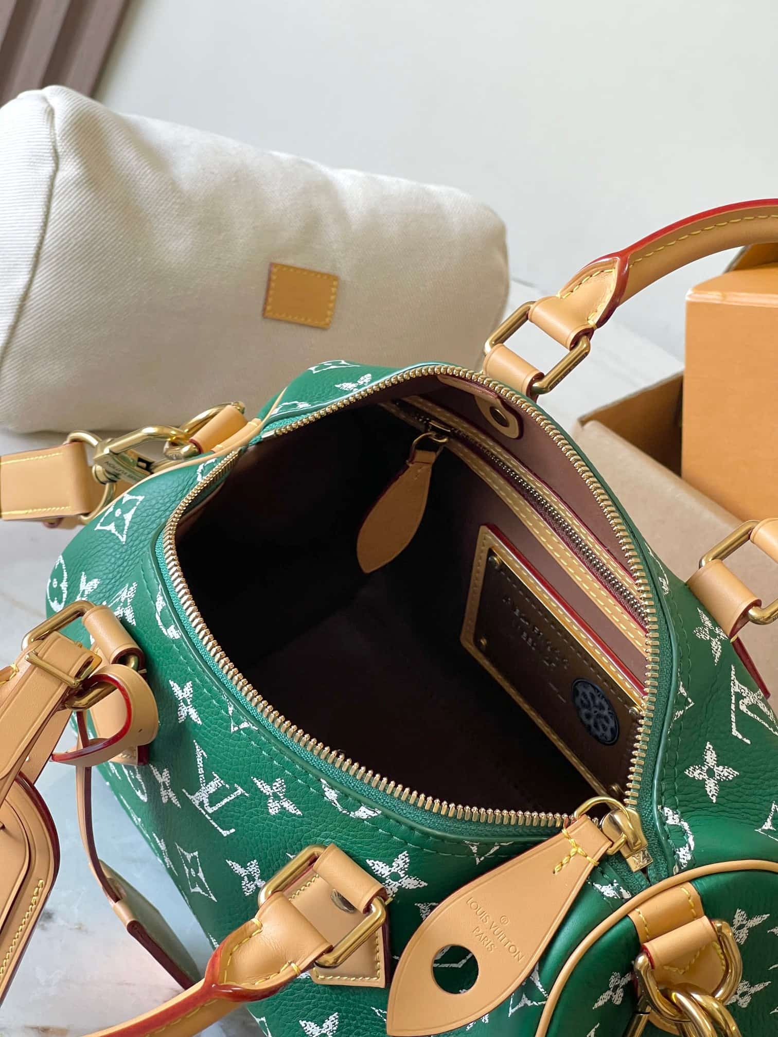 Louis Vuitton Speedy P9 Bandoulière 25 Soft calfskin Monogram Leather M24423 Green TOP