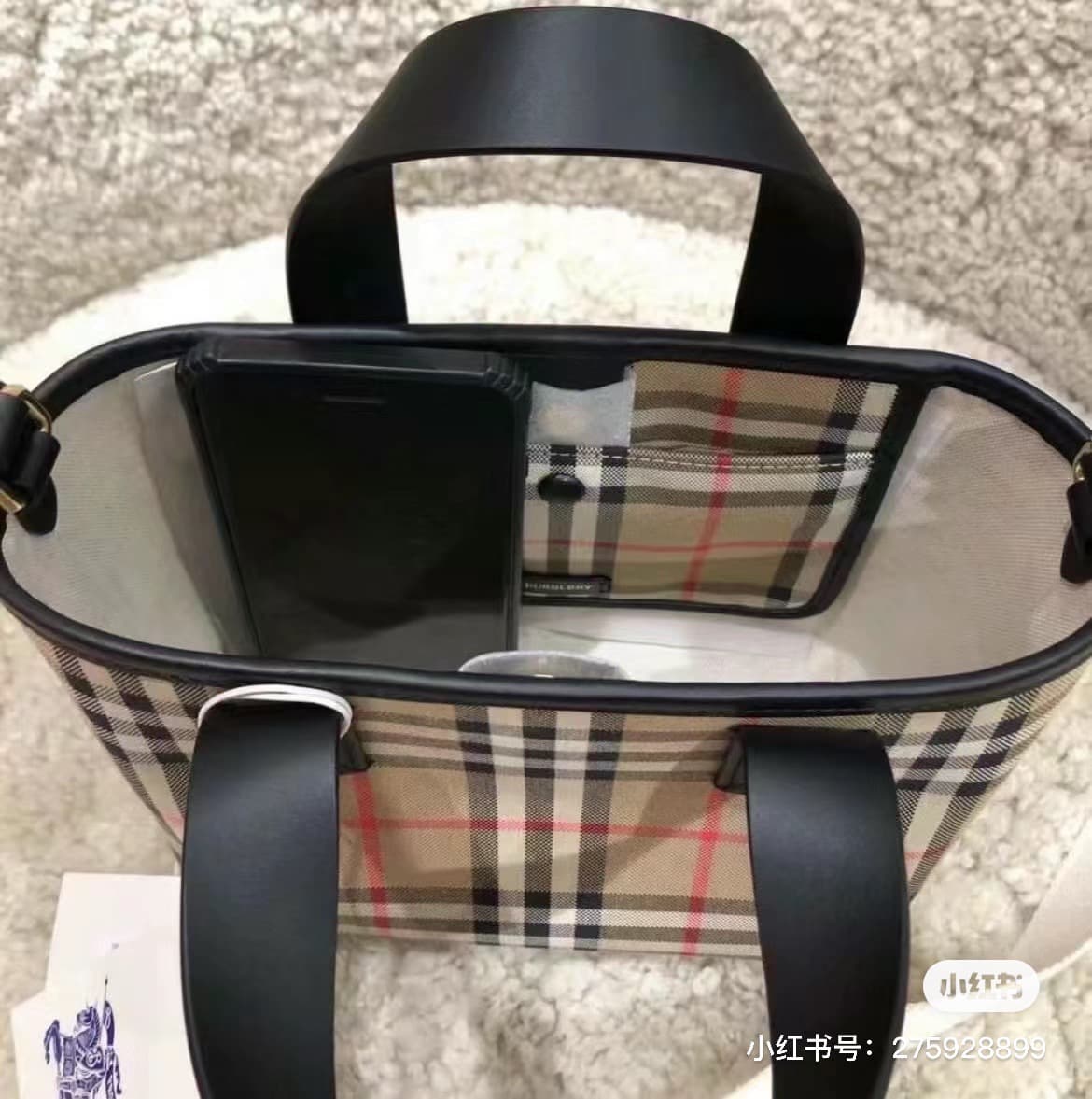 Burberry Check Tote Bag