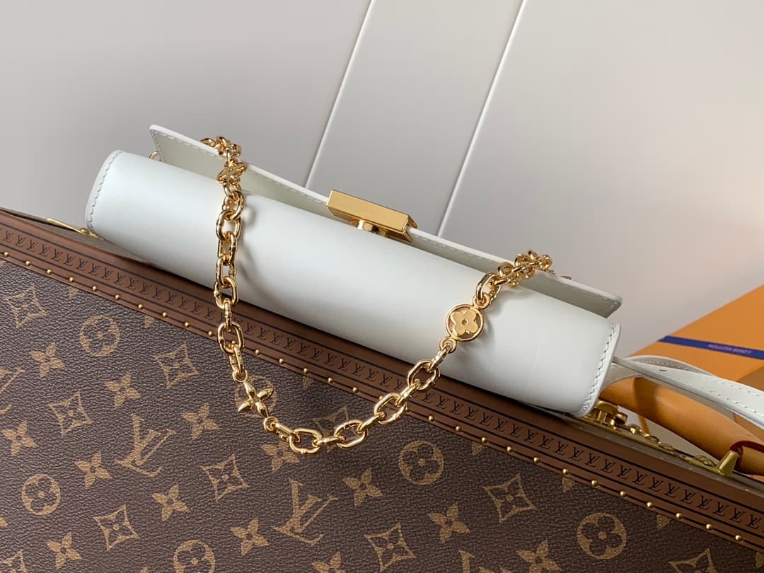 Louis Vuitton Wallet On Chain Capucines Snow Calf leather M12265 High