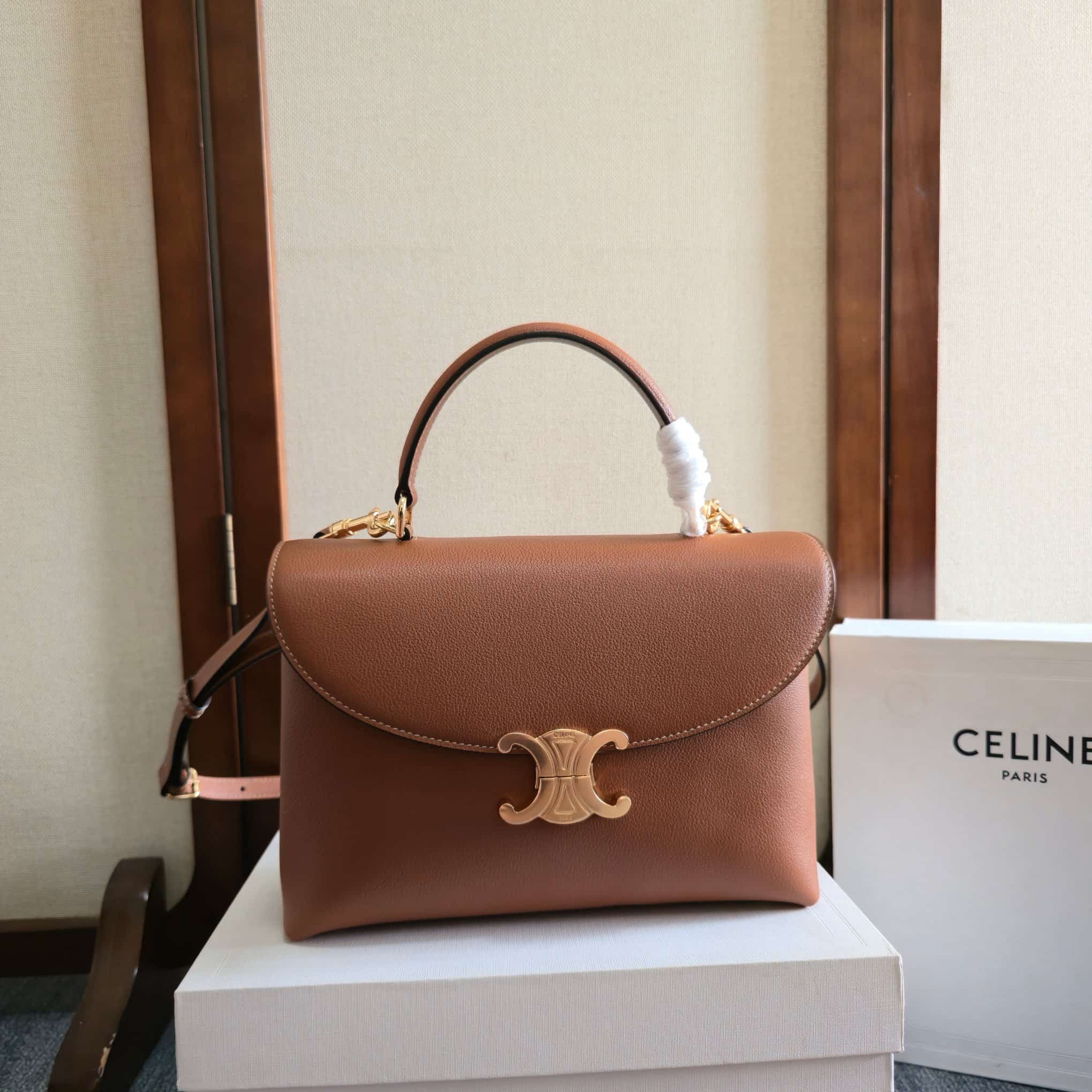 Celine Small Nino bag in Tan Supple Calfskin High