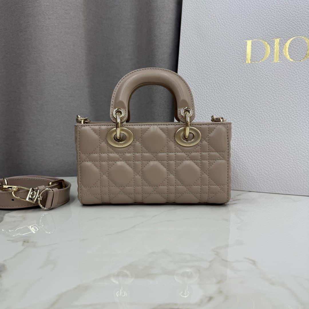 Dior Lady D-Joy Bag Rouge Beige Cannage Lambskin M0636 High