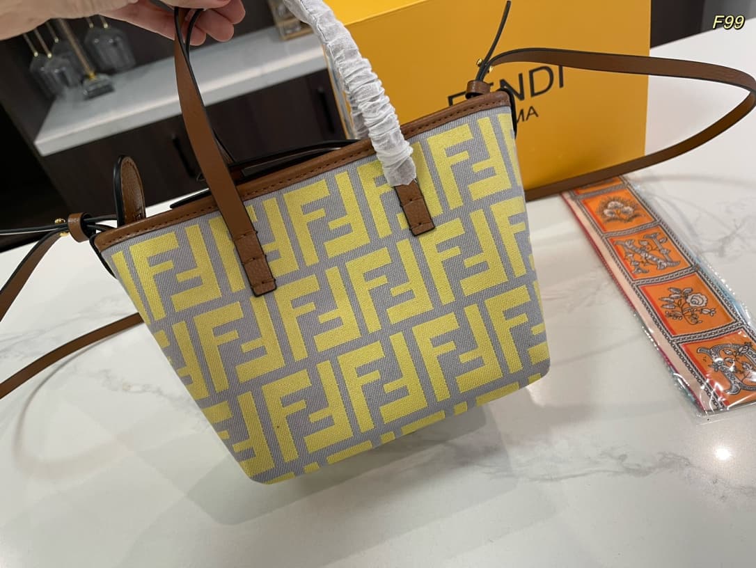 Fendi Mini Roll FF jacquard bag
