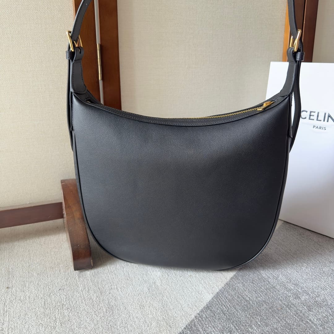 Celine Heloise Bag in Black Supple Grained Calfskin High
