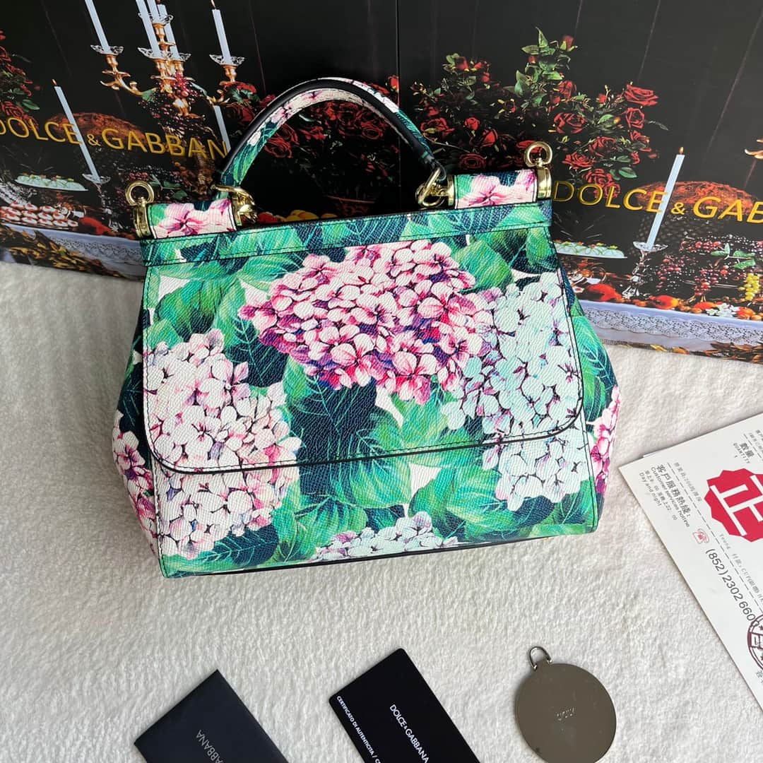 Dolce & Gabbana Miss Sicily top handle bag with vibrant floral print  high