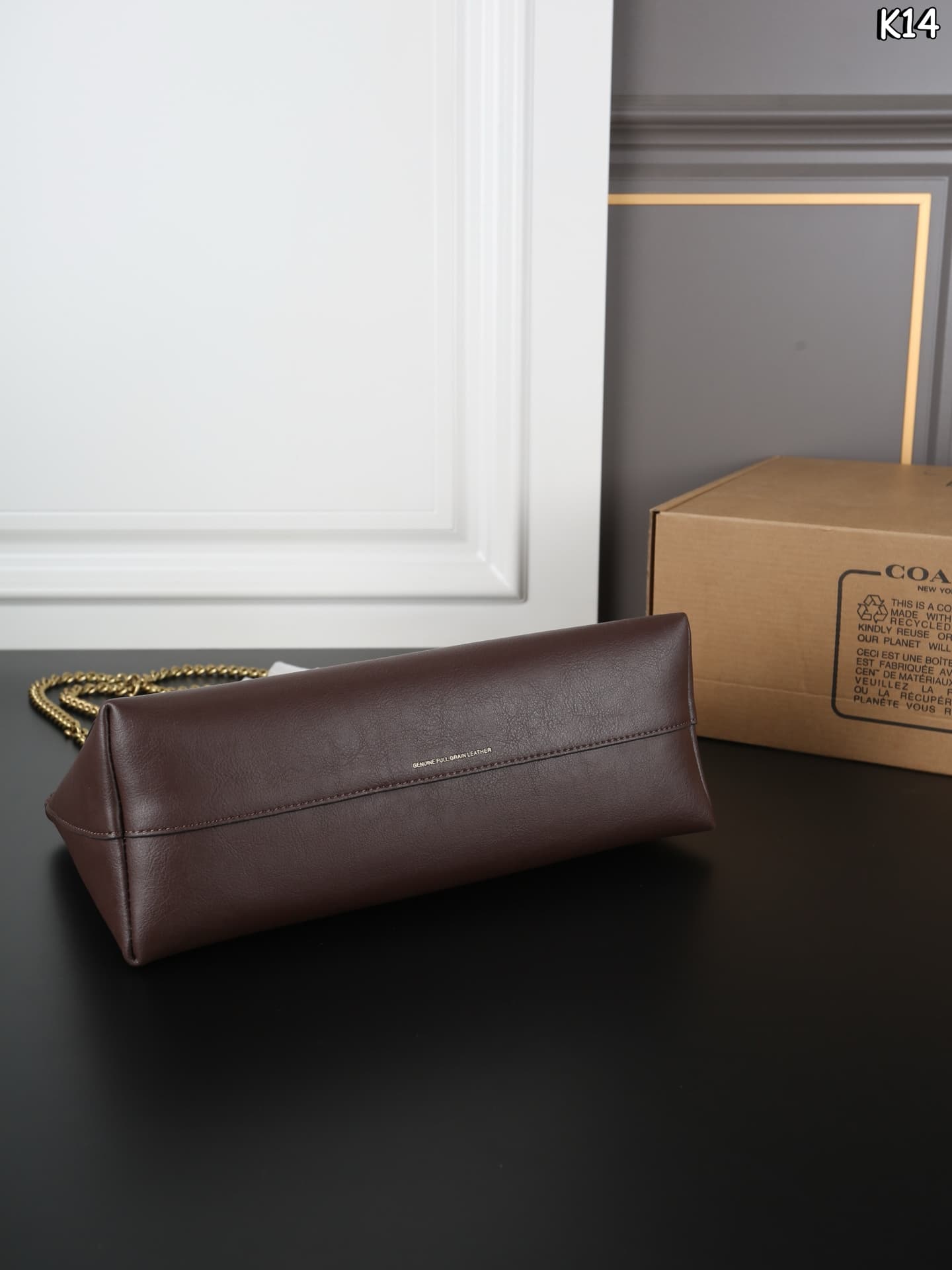 Coach Chelsea Shoulder Bag 30 Smooth Grain Leather Caramel High