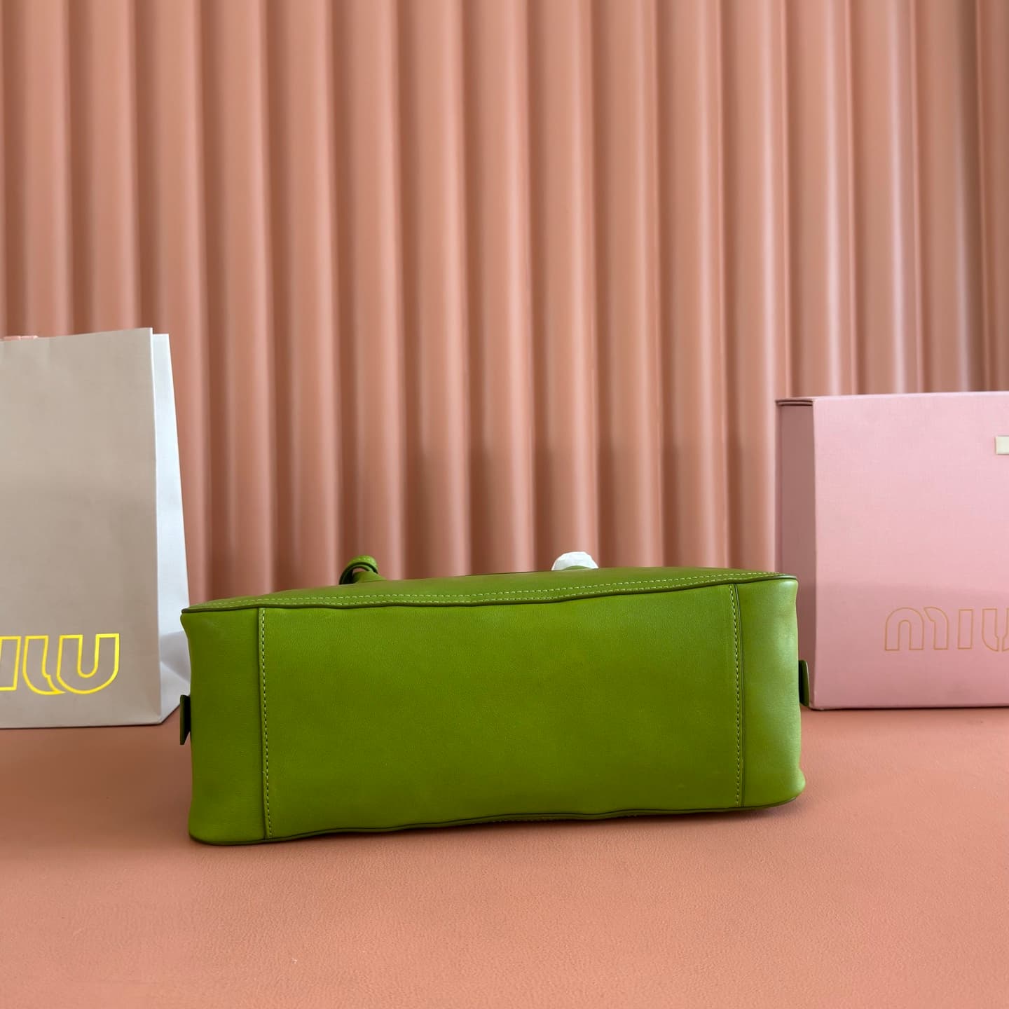 Miu Miu Vivant nappa leather bag Green 5BB199 TOP