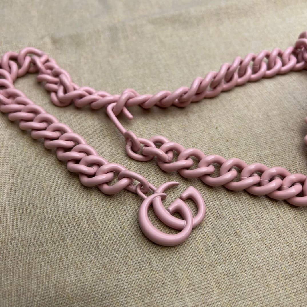 Gucci GG Marmont belt bag ‎739599 pink High