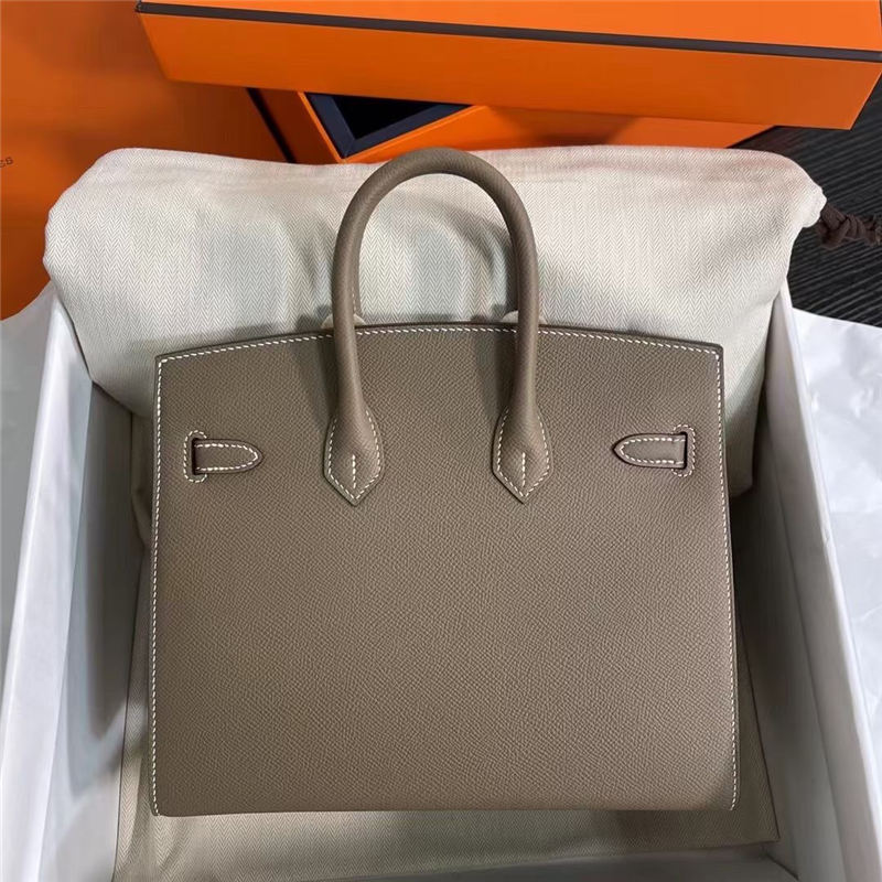 Hermes Birkin Sellier Bag Epsom Leather WAX Etoupe Gold-Metal High