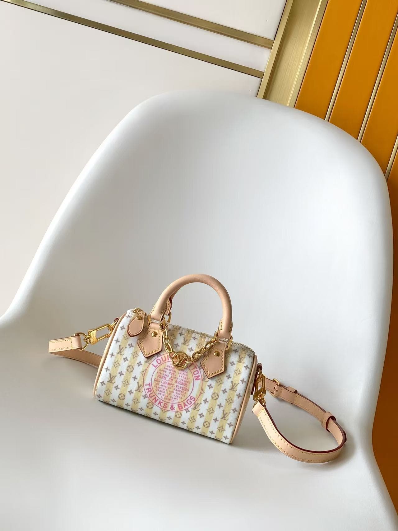 Louis Vuitton Nano Speedy LV Stamp Banana Coated canvas M29030 High