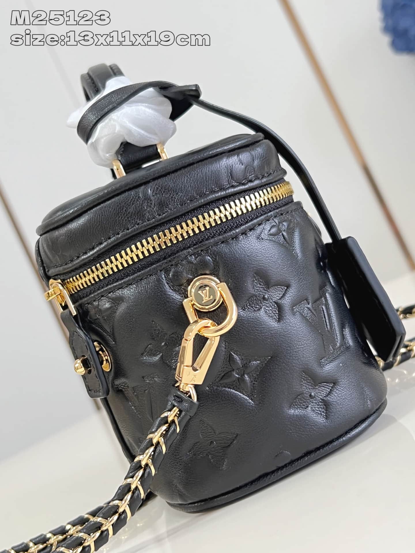 Louis Vuitton Vanity PM Black Puffy lambskin M25123 High