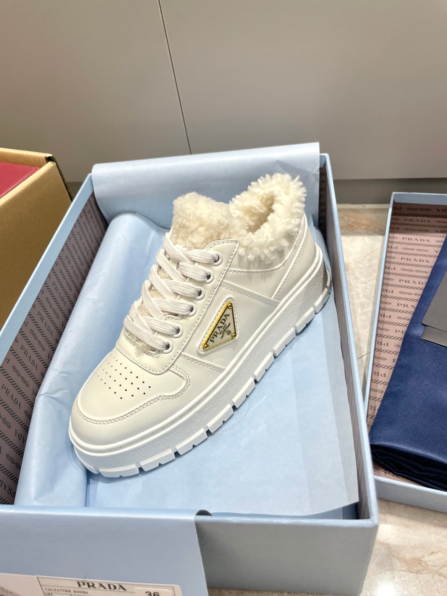 Prada Leather Sneaker Shoes Women