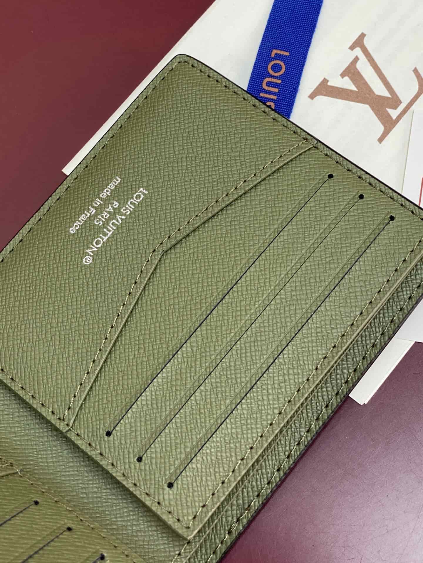 Louis Vuitton Slender Wallet Khaki Green Monogram Eclipse coated canvas M28644 High