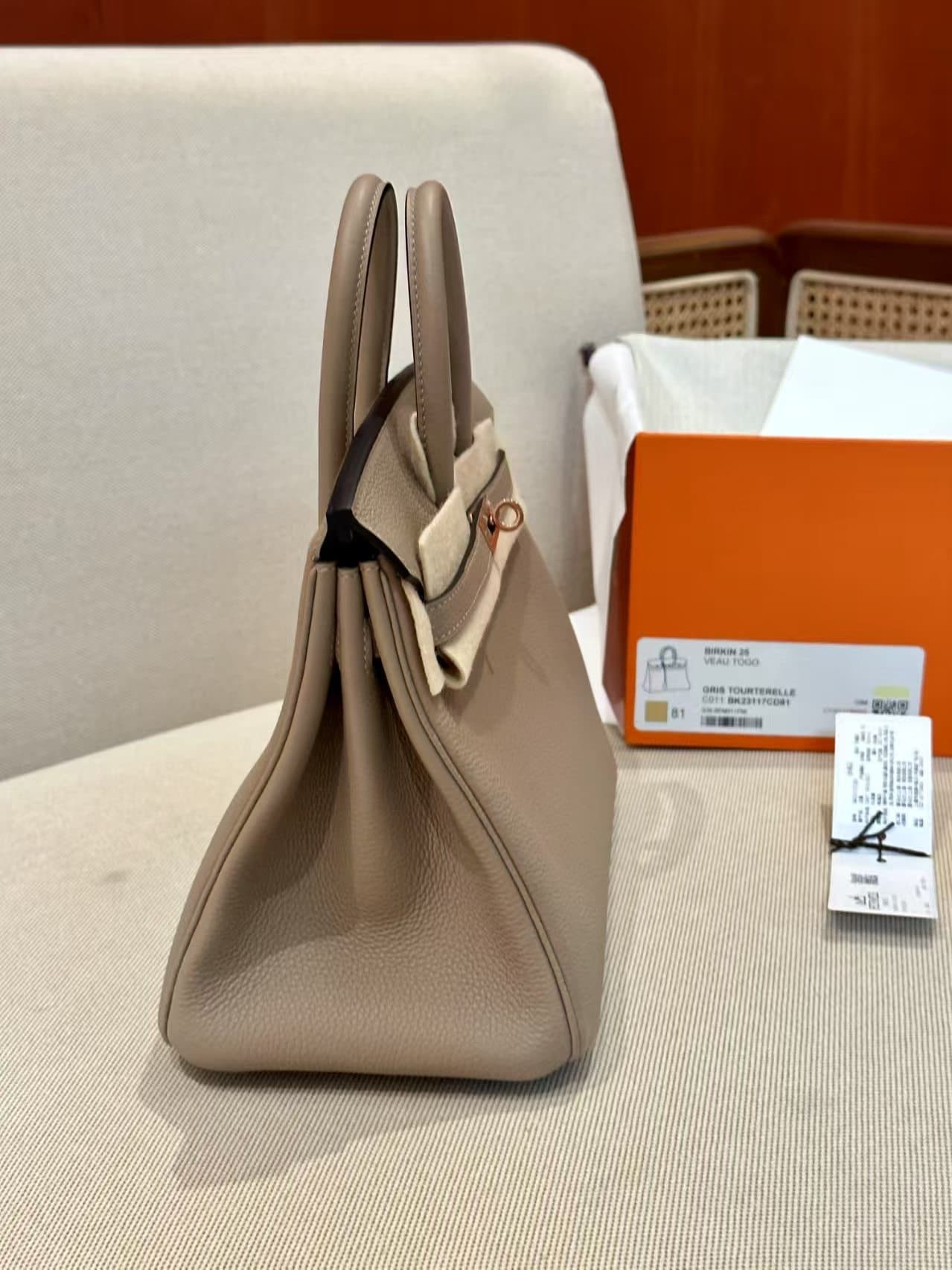 Hermes Birkin 25/30/35cm Bag Togo Leather Rose Gold Metal WAX High Customizing Style