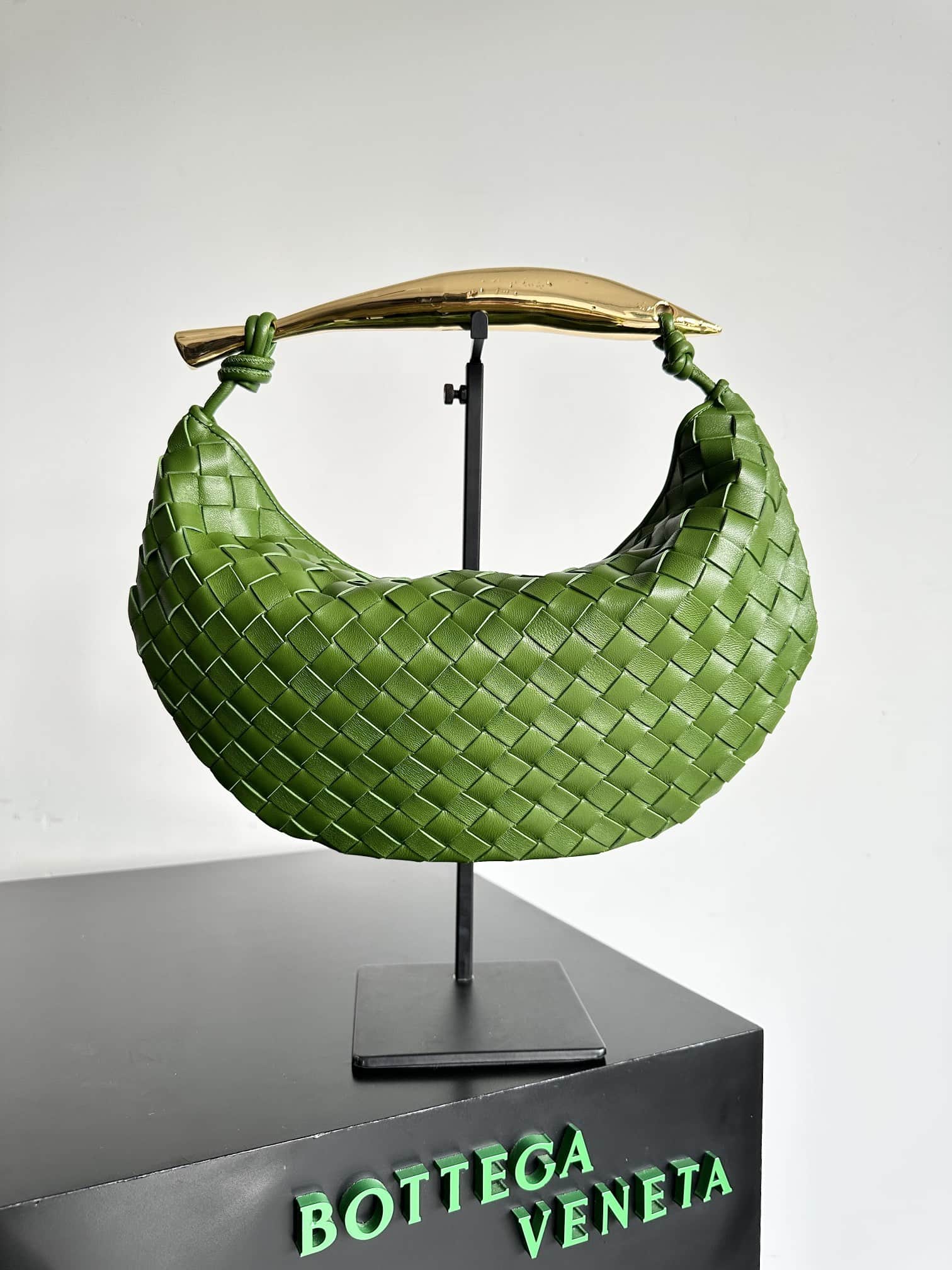 BV Sardine Small Intrecciato Green TOP