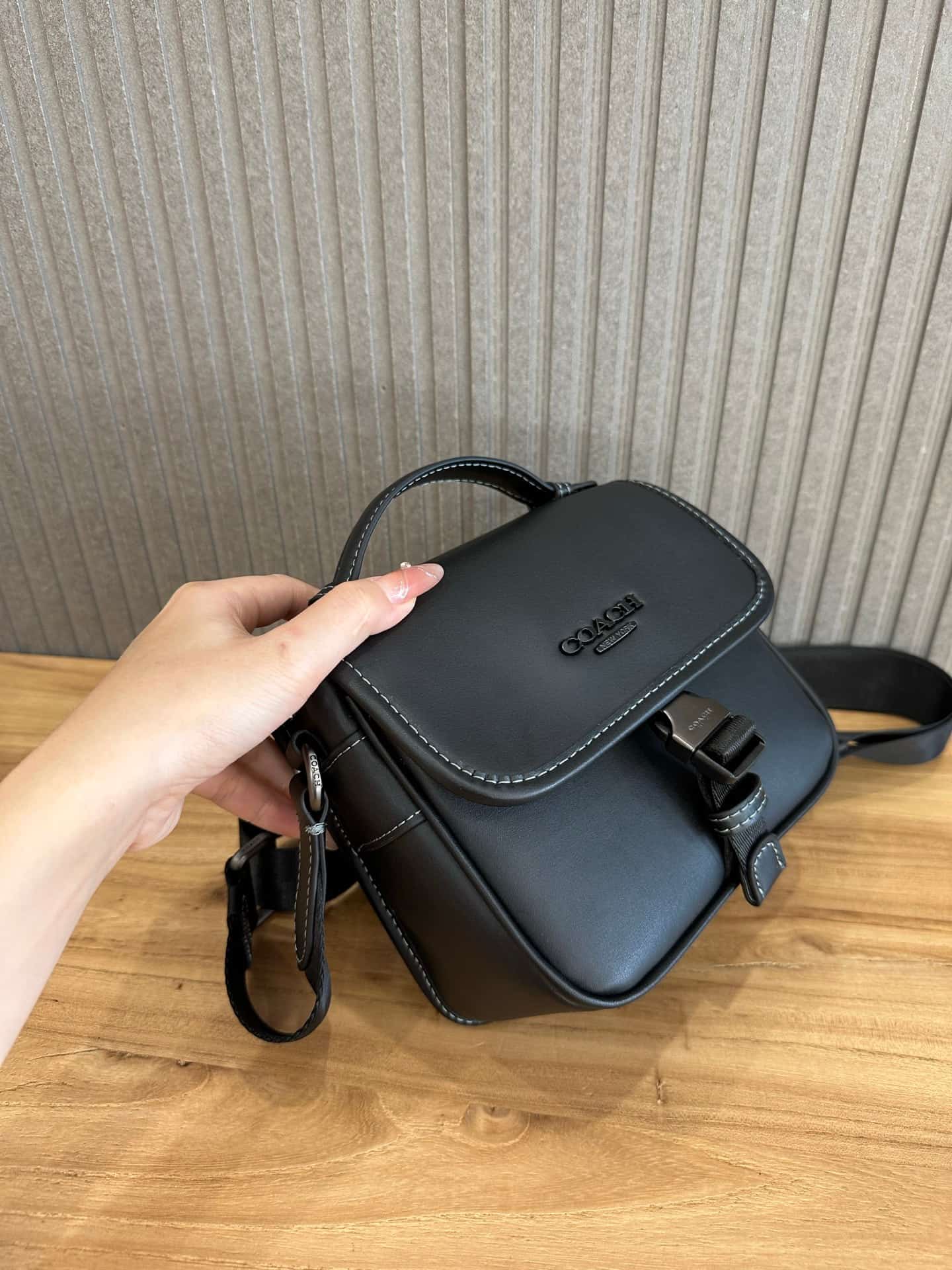 Coach Racer Crossbody Bag Black Leather High