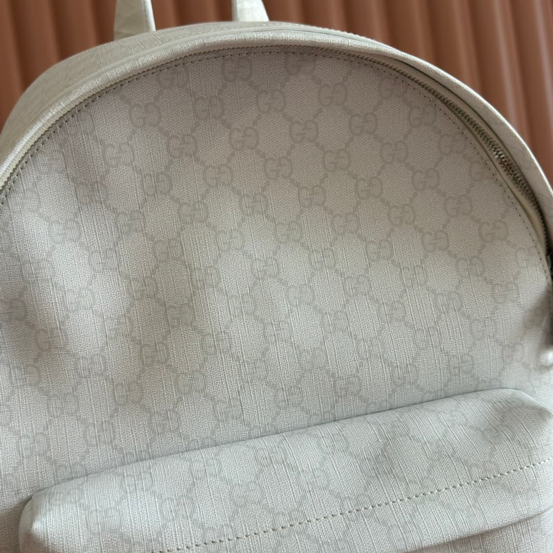 Gucci Ophidia Medium Backpack White soft GG Supreme 834466 High