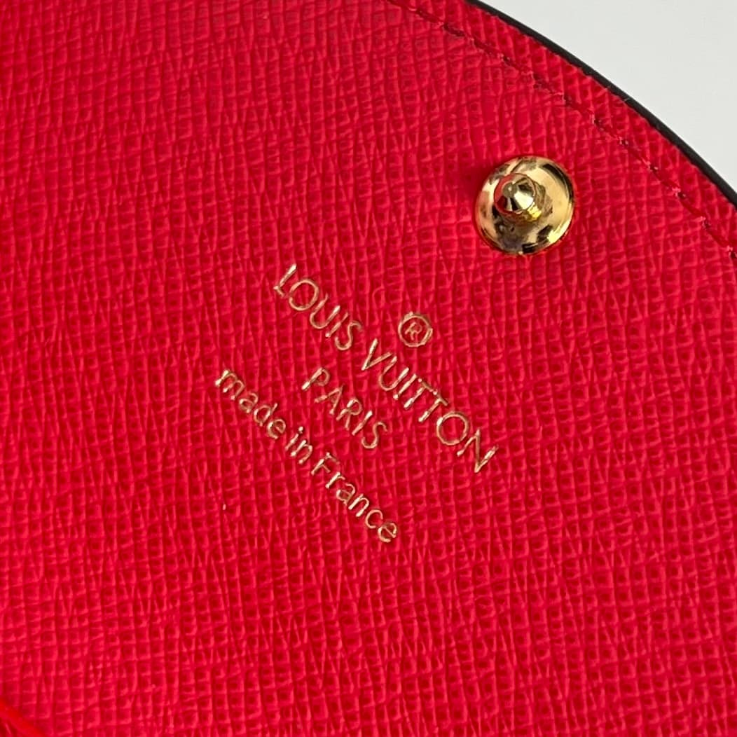 Louis Vuitton Monogram Canvas & Leather Rosalie Coin Purse M62361 Red High