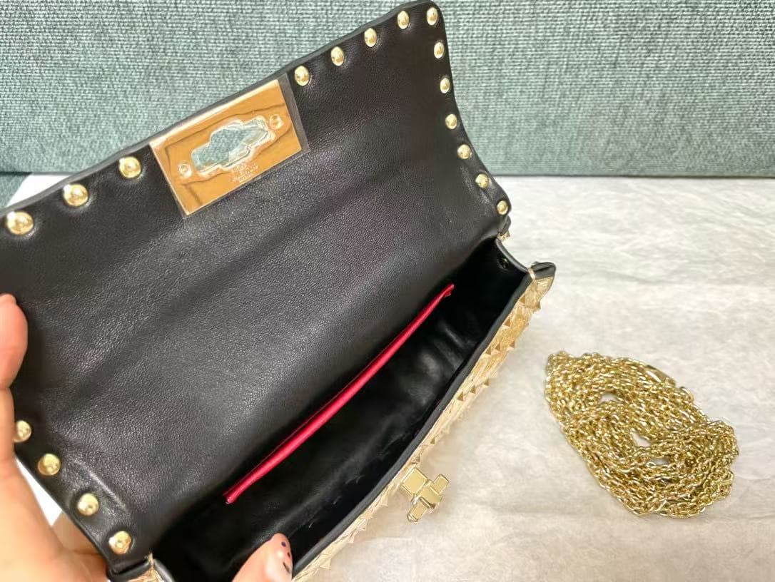 Valentino Spike Small Bag Metallic Lambskin High