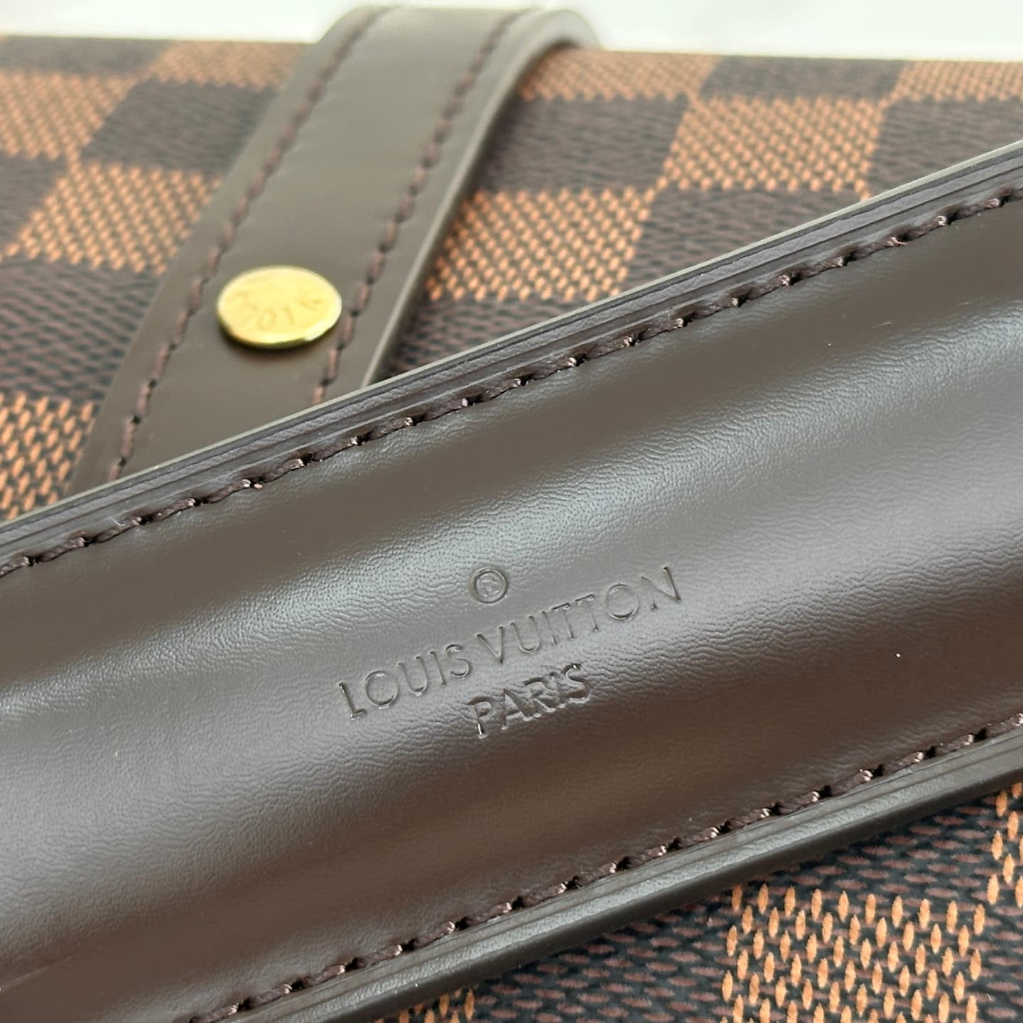 Louis Vuitton Damier Ebene Saumur messenger bag N48080 High